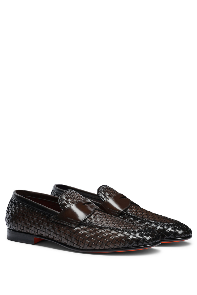 Gwendal Woven Loafers-Santoni-Boyds Philadelphia